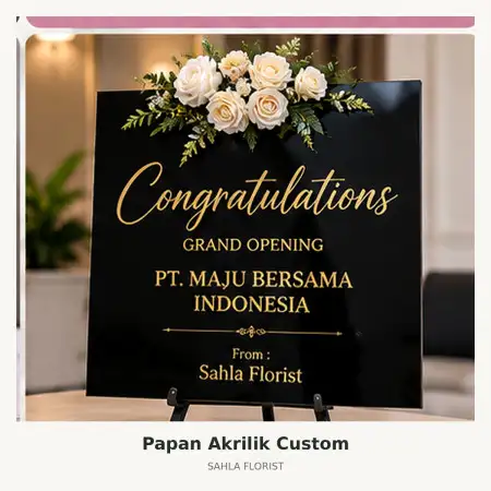 Papan Bunga Akrilik Bogor Utara
